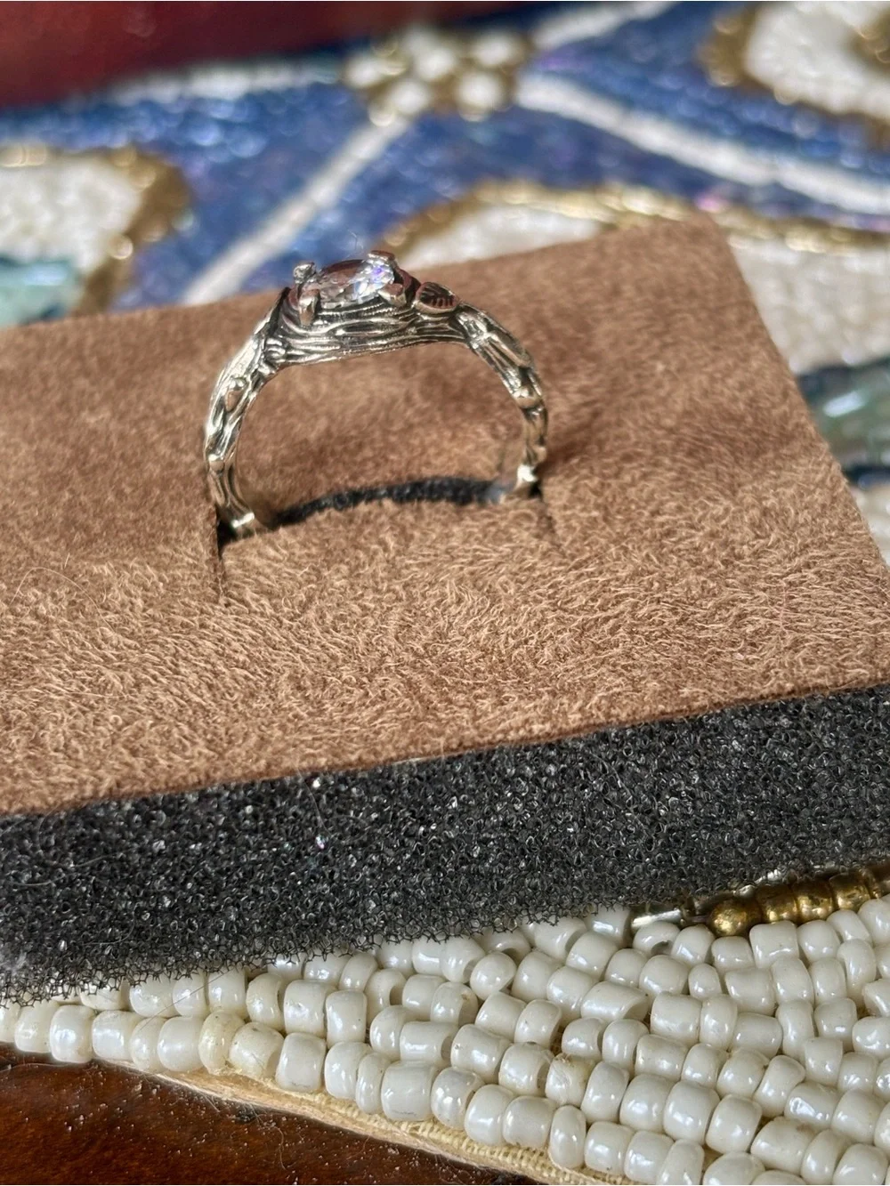 Silver Tree Branch Band Nature Woodland Boho Vine Hippie Engagement Ring Promise